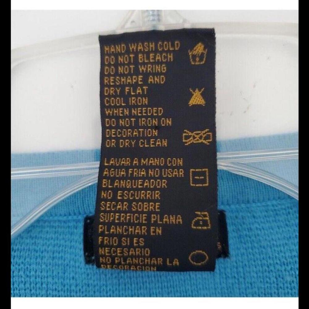 Grace Elements Blue Button Cuffed 3/4 Sleeve Card… - image 6